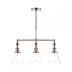 Isaac Vintage 3 Light Ceiling Bar Pendant Light In Satin Nickel Finish LA3650343-Q