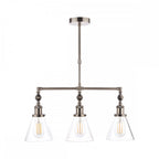 Isaac Vintage 3 Light Ceiling Bar Pendant Light In Satin Nickel Finish LA3650343-Q