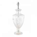 Meredith Large Ribbed Glass Urn Table Lamp Base In Polished Chrome LA3702772-Q