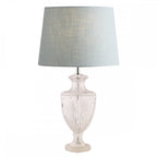 Meredith Large Ribbed Glass Urn Table Lamp Base In Polished Chrome LA3702772-Q