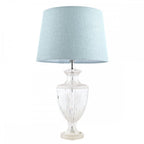 Meredith Large Ribbed Glass Urn Table Lamp Base In Polished Chrome LA3702772-Q