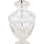 Meredith Large Ribbed Glass Urn Table Lamp Base In Polished Chrome LA3702772-Q