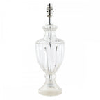 Meredith Small Ribbed Glass Urn Table Lamp Base In Polished Chrome LA3725860-Q