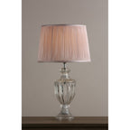 Meredith Small Ribbed Glass Urn Table Lamp Base In Polished Chrome LA3725860-Q