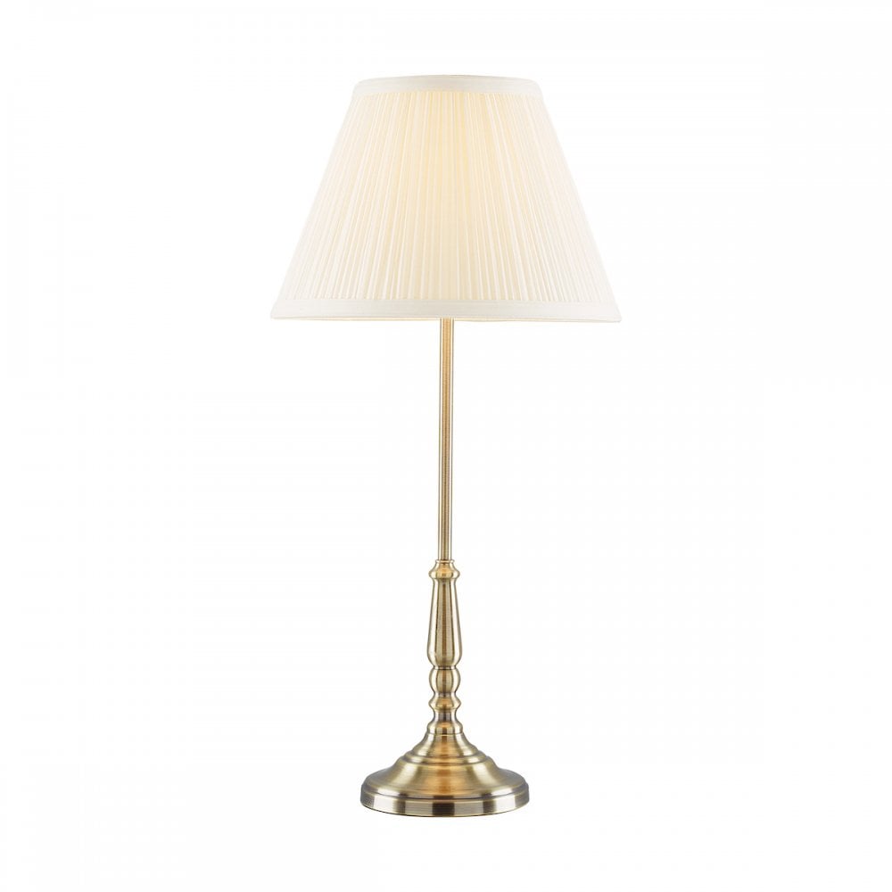 Elliot Classic Table Lamp In Antique Brass With White Shade LA3406958-Q