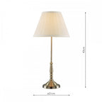 Elliot Classic Table Lamp In Antique Brass With White Shade LA3406958-Q
