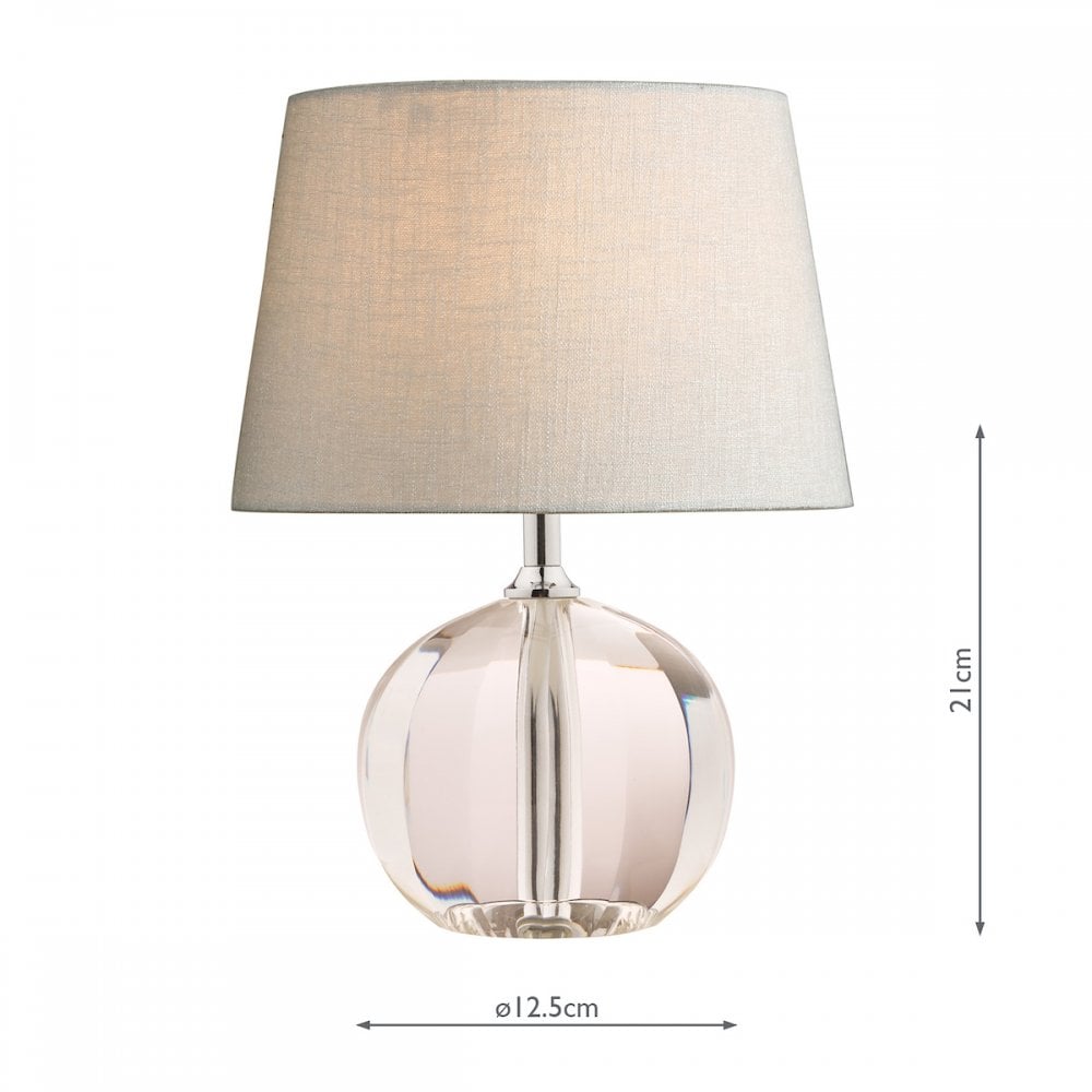 Lydia Small Faceted Crystal Glass Globe Table Lamp Base LA3586307-Q