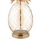 Pineapple Champagne Cut Glass Table Lamp In Cream Gold With Silk Shade LA3702785-Q