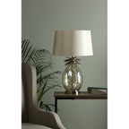 Pineapple Champagne Cut Glass Table Lamp In Cream Gold With Silk Shade LA3702785-Q