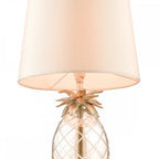 Pineapple Small Champagne Cut Glass Table Lamp In Cream Gold With Silk Shade LA3724961-Q
