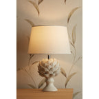 Artichoke Ceramic Table Lamp With Ivory Linen Shade LA3734605-Q