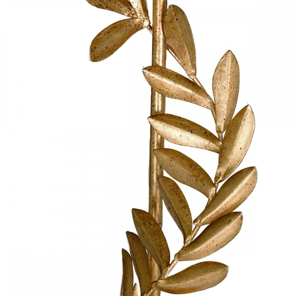 Archer Stylish Leaf Design Table Lamp In Gold Finish With Navy Shade LA3734602-Q