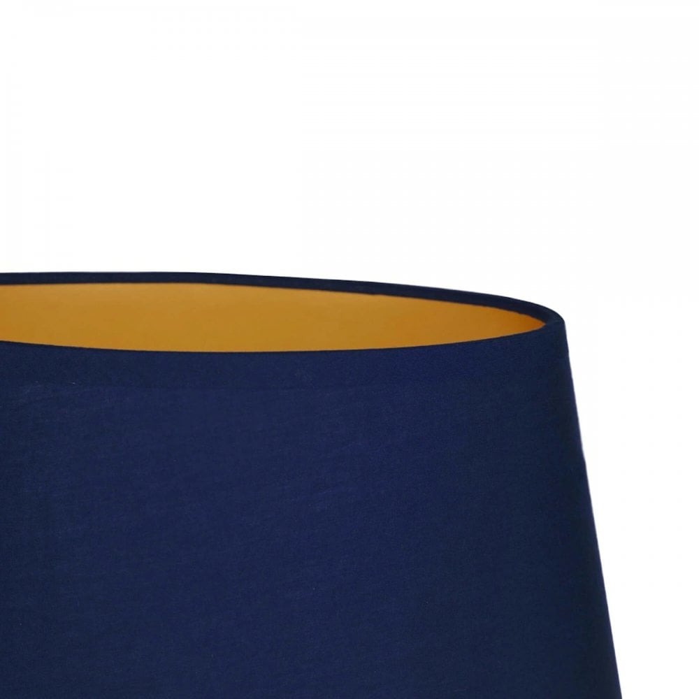Archer Stylish Leaf Design Table Lamp In Gold Finish With Navy Shade LA3734602-Q