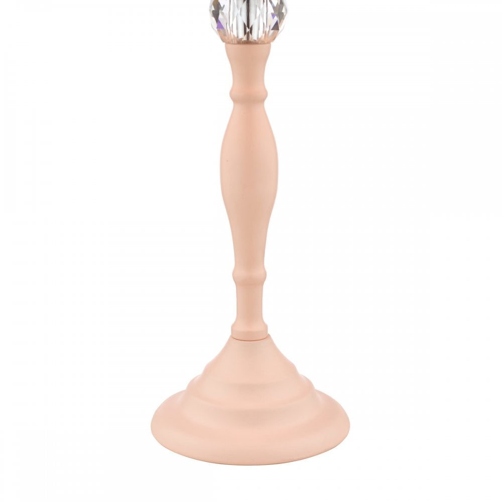 Ellis Spindle Table Lamp In Satin Pink With Shades LA3724950-Q