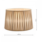 Pleated 14" Empire Shade In Natural Finish LA3734635-Q