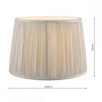 Hemsley Pleated Shade Silver 8'' LA3724680-Q