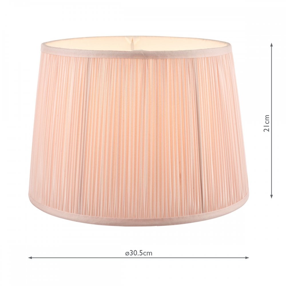 Hemsley 12'' Pleated Shade In Blush Pink LA3703520-Q