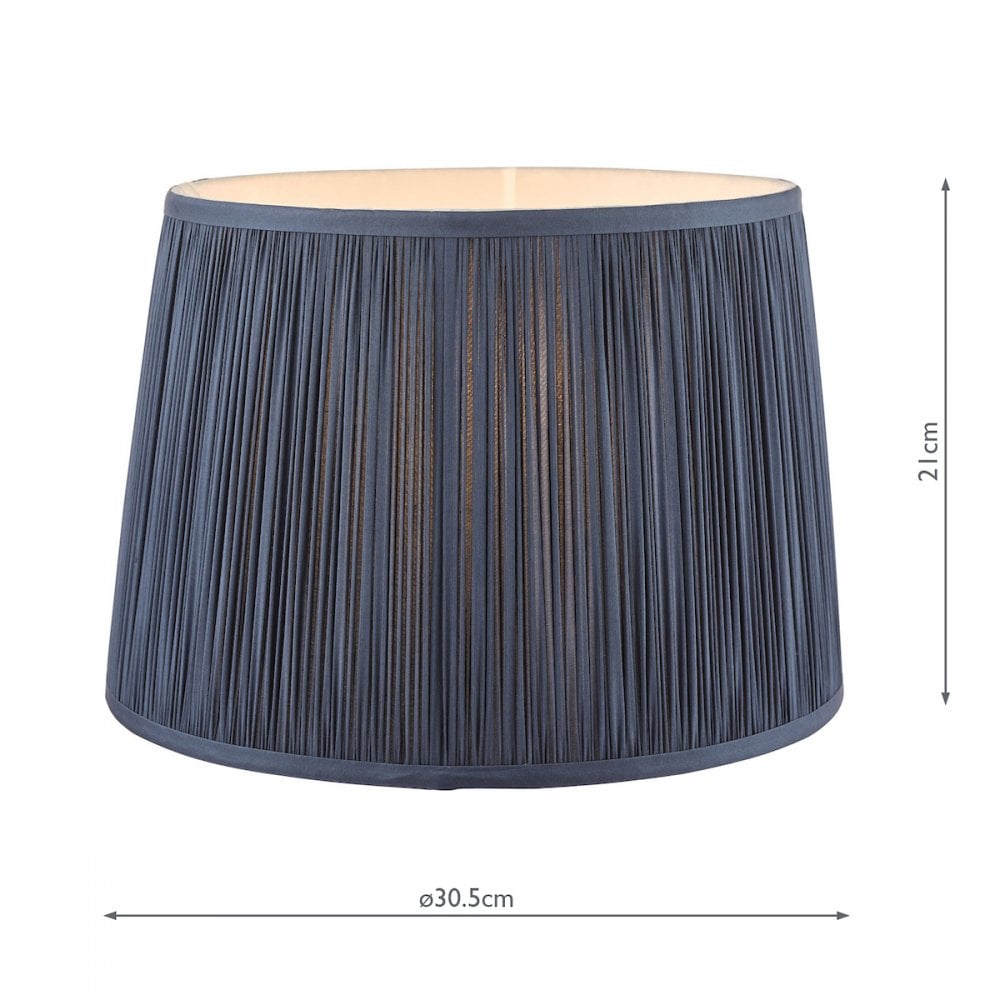 Hemsley 12'' Pleated Shade In Midnight Blue LA3712377-Q