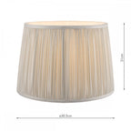 Hemsley Pleated Shade Silver 12'' LA3724679-Q