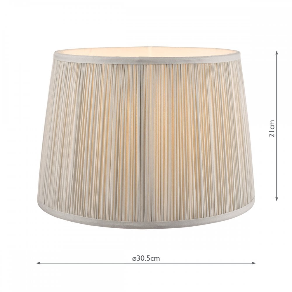 Hemsley Pleated Shade Silver 12'' LA3724679-Q