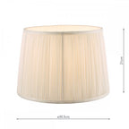 Hemsley 12'' Pleated Shade In Cream LA3677437-Q