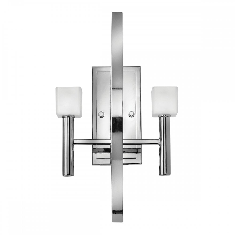 Mondo Contemporary 2 Light Wall Light In Polished Chrome Finish QN-MONDO2