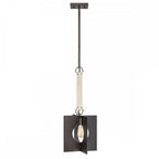 Ludlow Industrial 1 Light Ceiling Pendant In Brushed Graphite Finish QN-LUDLOW-1P-GR