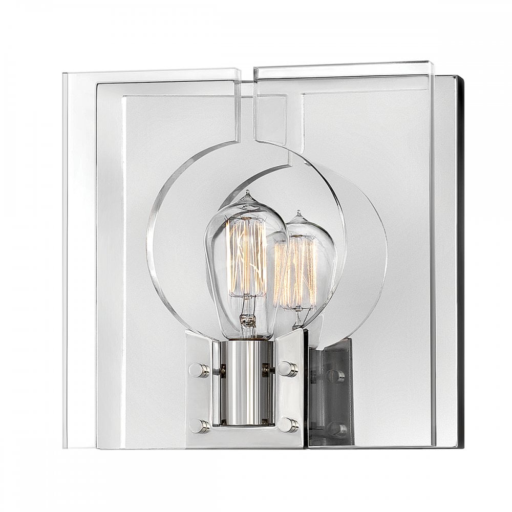 Ludlow Industrial 1 Light Wall Light In Polished Nickel QN-LUDLOW1-PN
