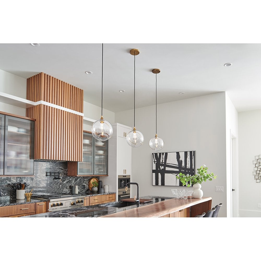 Skye 1 Light Ceiling Pendant Light In Heritage Brass Finish QN-SKYE-1P