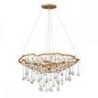 Laguna Organic 4 Light Ceiling Pendant Light In Burnished Gold Finish QN-LAGUNA-4P