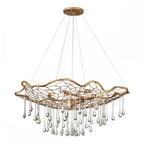 Laguna Organic 6 Light Ceiling Pendant Light In Burnished Gold Finish QN-LAGUNA-6P