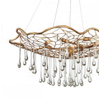 Laguna Organic 6 Light Ceiling Pendant Light In Burnished Gold Finish QN-LAGUNA-6P