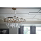 Laguna Organic 6 Light Ceiling Pendant Light In Burnished Gold Finish QN-LAGUNA-6P