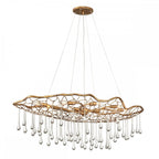 Laguna Organic 8 Light Ceiling Pendant Light In Burnished Gold Finish QN-LAGUNA-8P
