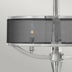 Ascher 3 Light Ceiling Pendant Light In Polished Nickel Finish With Mesh Shade QN-ASCHER-3P