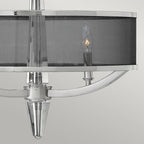 Ascher 3 Light Ceiling Pendant Light In Polished Nickel Finish With Mesh Shade QN-ASCHER-3P