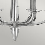 Ascher 6 Light Ceiling Chandelier Light In Polished Nickel Finish QN-ASCHER6