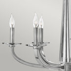 Ascher 6 Light Ceiling Chandelier Light In Polished Nickel Finish QN-ASCHER6