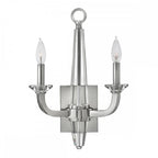 Ascher 2 Light Wall Light In Polished Nickel Finish QN-ASCHER2