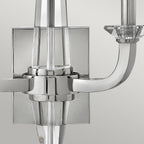 Ascher 2 Light Wall Light In Polished Nickel Finish QN-ASCHER2