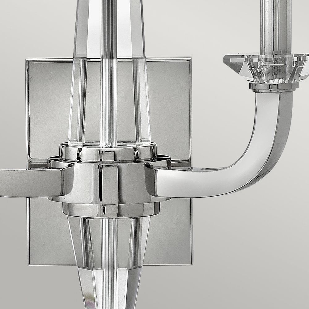 Ascher 2 Light Wall Light In Polished Nickel Finish QN-ASCHER2