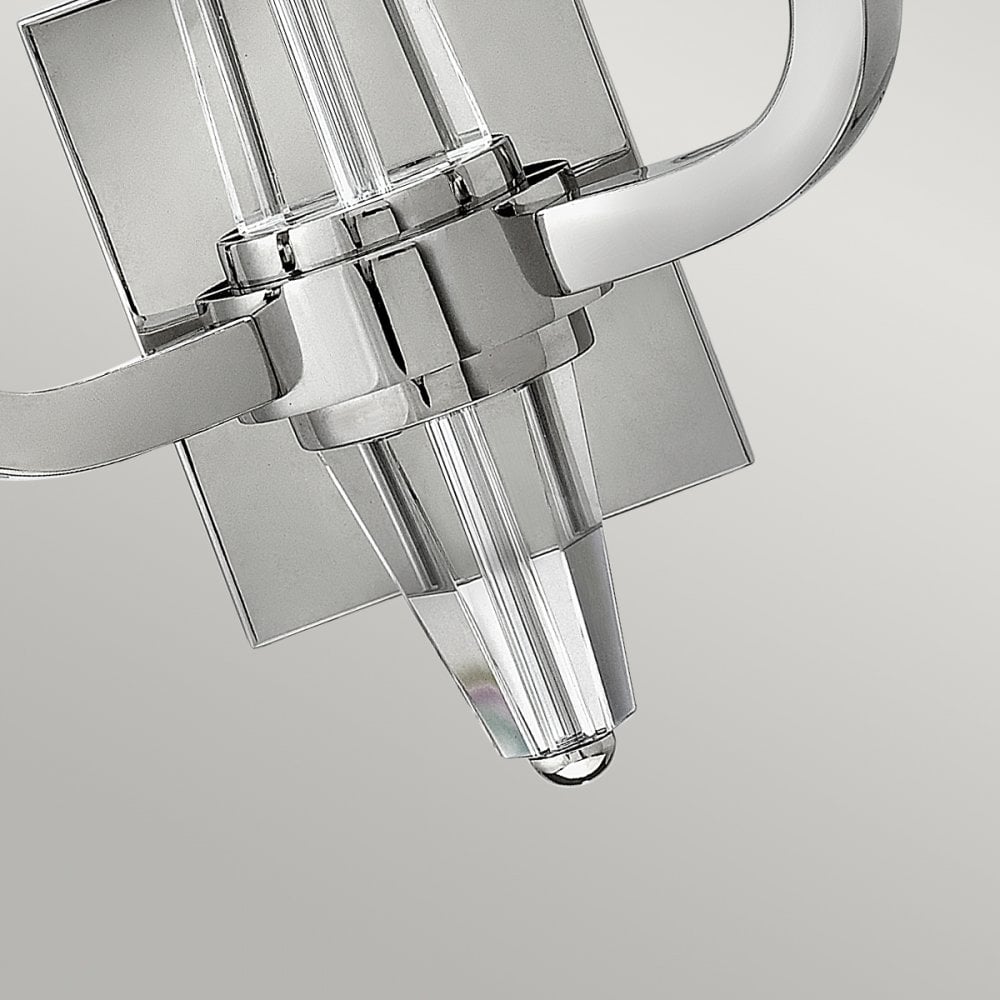 Ascher 2 Light Wall Light In Polished Nickel Finish QN-ASCHER2