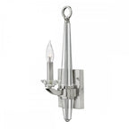 Ascher 1 Light Wall Light In Polished Nickel Finish QN-ASCHER1