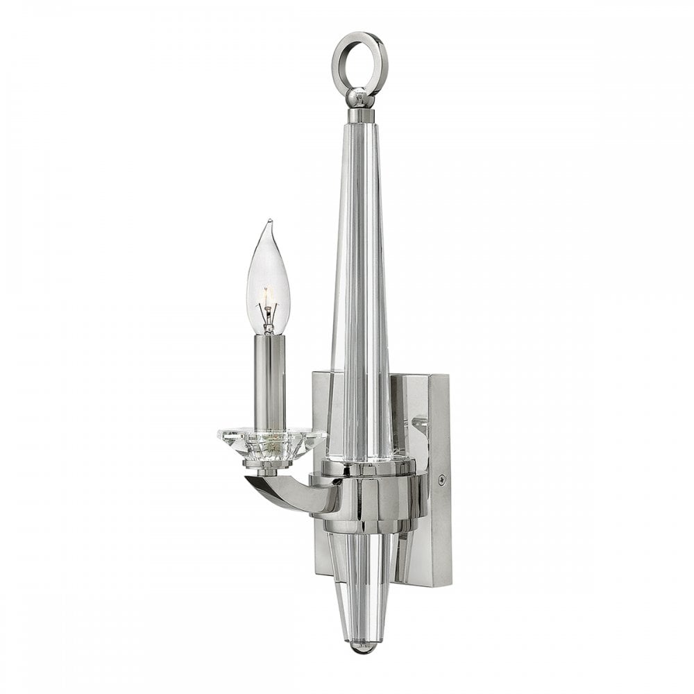 Ascher 1 Light Wall Light In Polished Nickel Finish QN-ASCHER1