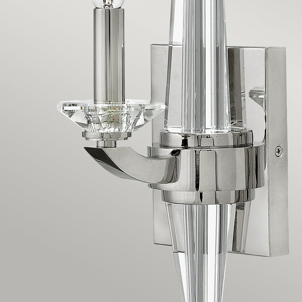 Ascher 1 Light Wall Light In Polished Nickel Finish QN-ASCHER1