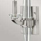 Ascher 1 Light Wall Light In Polished Nickel Finish QN-ASCHER1