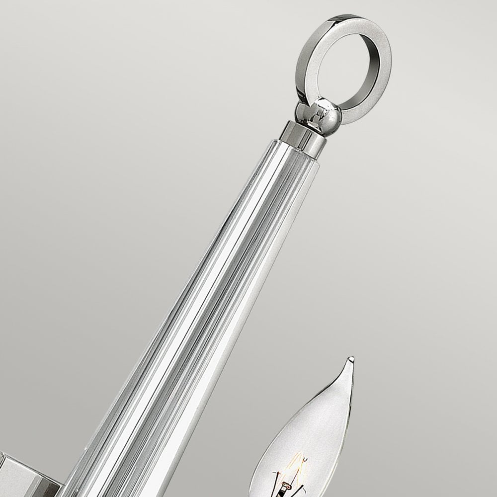 Ascher 1 Light Wall Light In Polished Nickel Finish QN-ASCHER1