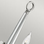 Ascher 1 Light Wall Light In Polished Nickel Finish QN-ASCHER1