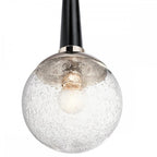 Harper Modern Ceiling Pendant In Nickel With Clear Glass Globe QN-MARILYN-MP