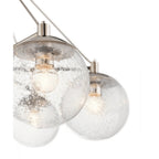 Harper 6 Light Ceiling Chandelier In Nickel With Clear Glass Globes QN-MARILYN6
